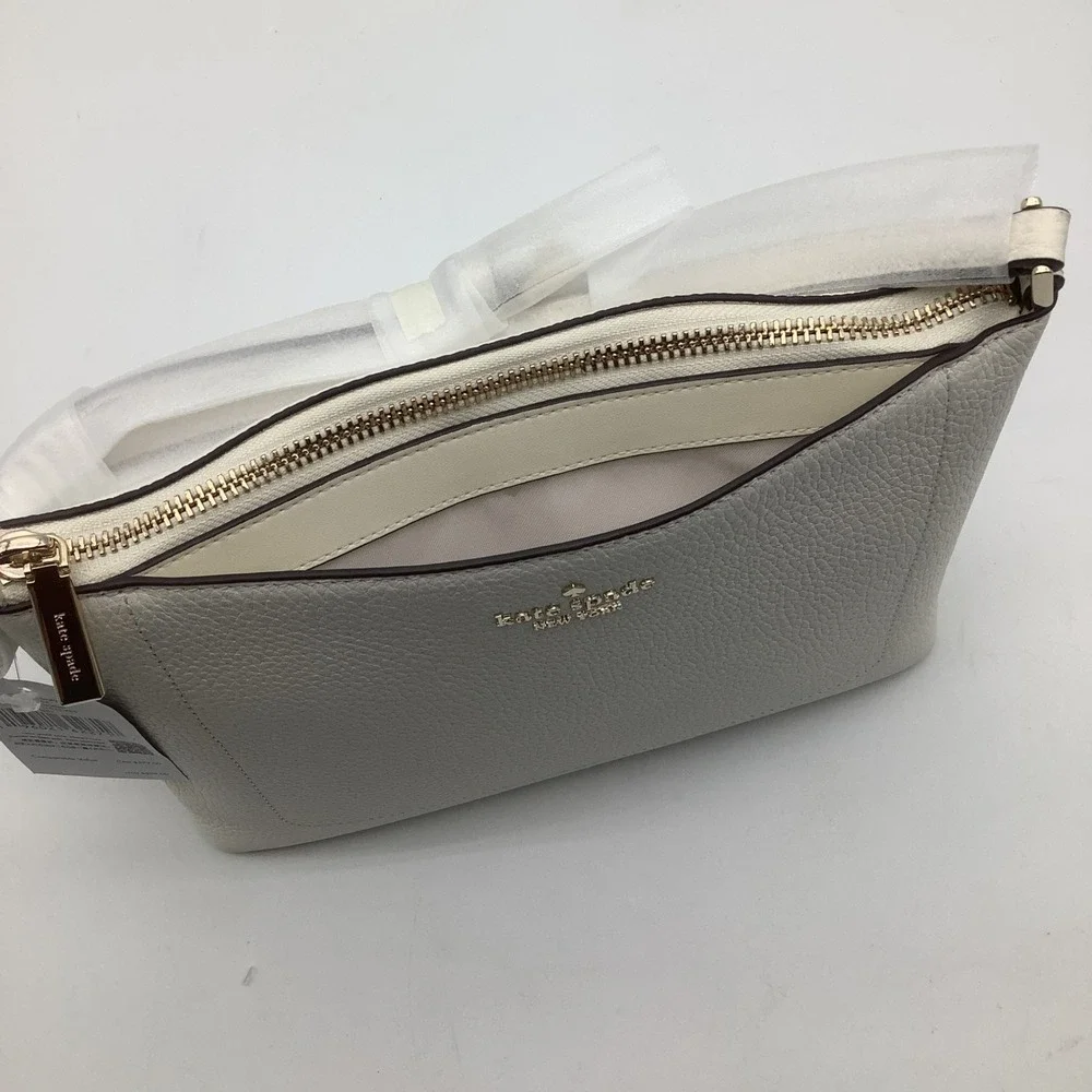 Kate Spade Leila Meringue‎ Pebbled Leather Medium Crossbody Bag Purse NWT
